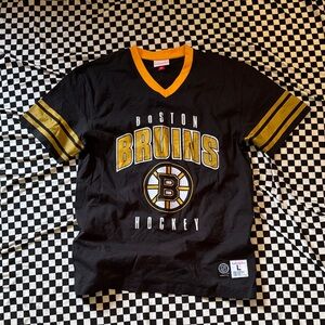 Mitchell & Ness Black and Gold Boston Bruins Tee